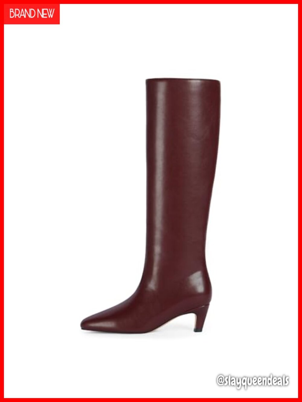 Kitten Heel Knee High Boots Square Toe Tall Fashion Boots
